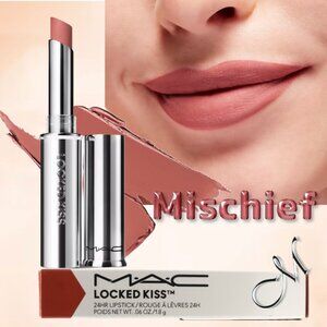 MAC Cosmetics Locked Kiss 24hr Lipstick* ~ 61 MISCHIEF (Nude Pink) 1.8g NIB